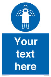 Custom Protective Apron Required Sign